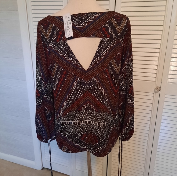 Cooper & ella Billie tie tribal top medium NWT *AH - Picture 2 of 6